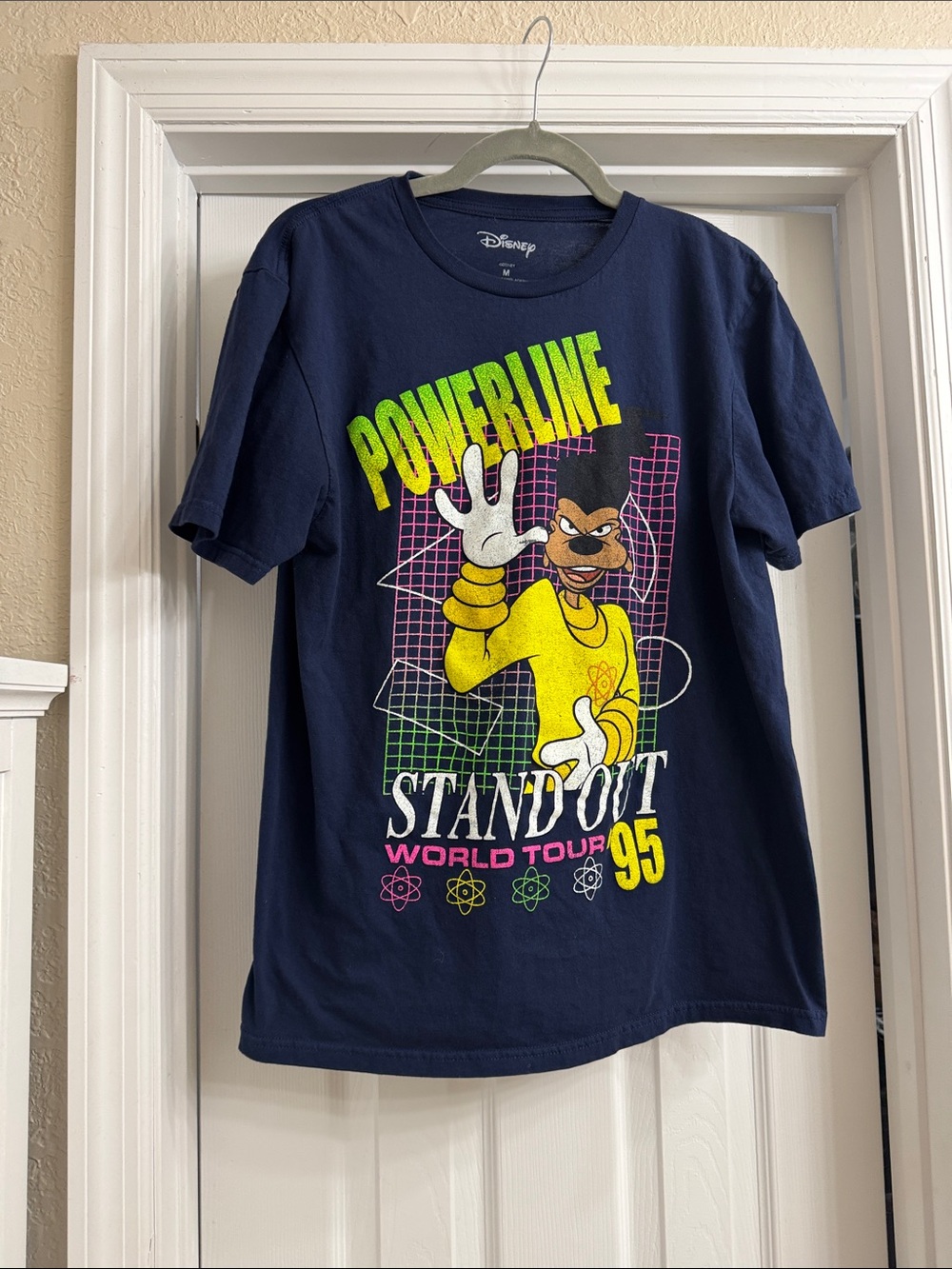 Disney Navy Powerline 'Standout' Graphic Tee with Neon Print